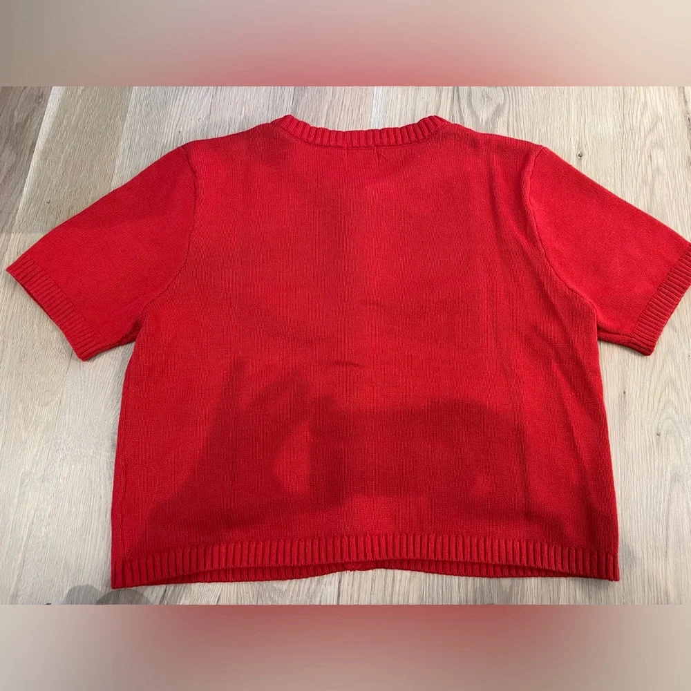H&M Red Women's Cardigan with Button Detail - Picture 2 of 7